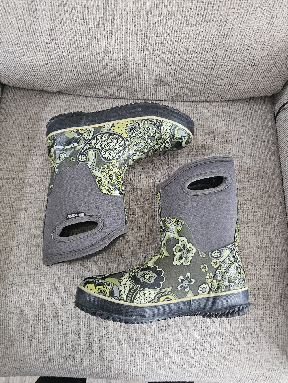 Bogs Classic Mid Paisley Waterproof Boots Size 6 - Picture 3 of 8